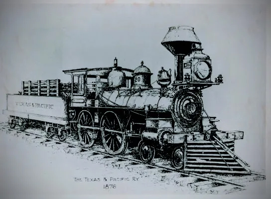 Engine #20 of the Texas & Pacific Railroad, 1876