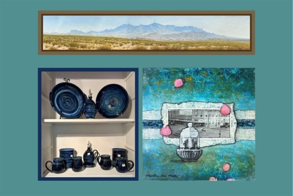 Art pieces displayed at the Fall Gallery event.
